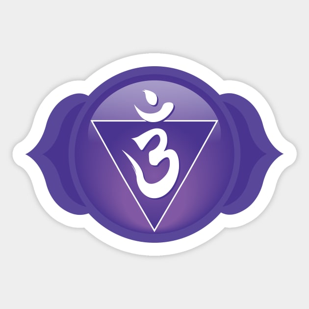 Third Eye: Ajna Chakra Symbol - 11 Sticker by Serena King